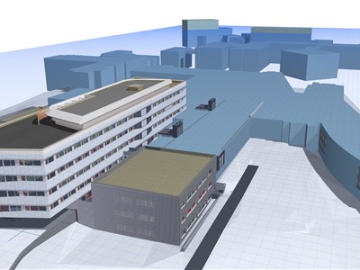 Nový pavilon v ústecké Masarykově nemocnici - umístění v areálu na Severní Terase