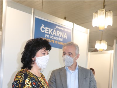 V Ústí nad Labem byl 3. května zahájen provoz velkokapacitního očkovacího centra proti nemoci COVID-19. Foto: Krajská zdravotní, a.s.