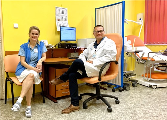 MUDr. Marek Broul a sestra Markéta Švábová v Sexuologické ambulanci Nemocnice Rumburk
