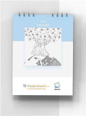 Titulní strana kalendáře Krajské zdravotní, a.s., na rok 2022