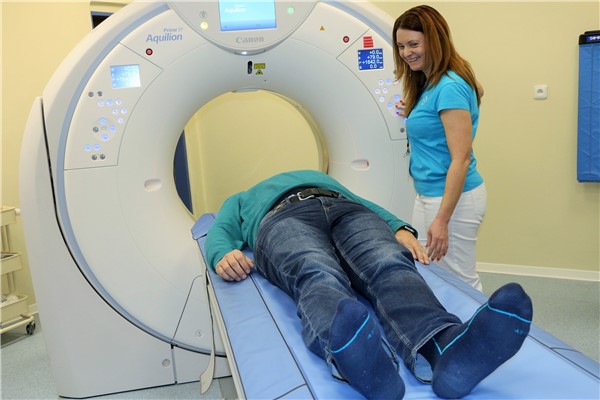 Prezentace nového CT přístroje v litoměřické nemocnici 25. 1. 2023.