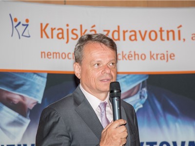MUDr. Aleš Chodacki, ředitel zdravotní péče Masarykovy nemocnice v Ústí nad Labem, o.z. , na konferenci INTERLAB 2022.
