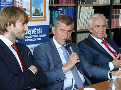 Premiér Andrej Babiš podpořil vznik kardiochirurgie v ústecké Masarykově nemocnici